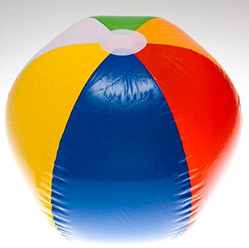Rhode Island Novelty Inflatable 24 Inch Multicolored Beach Balls, Set of 12