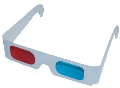 KT - Gafas de Sol (20 Unidades, 3D), Color Rojo y Azul