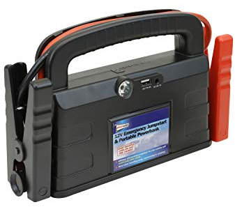 Streetwize 650Amp (Peak) 12V Portable Emergency Jump Starter & Power Bank, 15000mAH, for Petrol Engines upto 5.0L or Diesel Engines 3.0L (SWPB4)