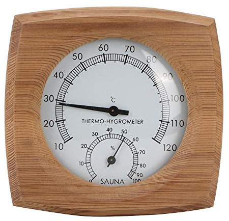 Sommerüberraschung 2 in 1 Sauna Thermometer Hygrothermograph Hygrometer Sauna Raum Zubehör für Häuser Büros Werkstatt Schulen Märkte Lager