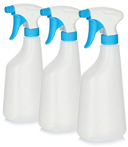 com-four® 3x vaporisateur de fleurs - vaporisateur avec filetage 28/400 pour l'arrosage des plantes - vaporisateur d'eau pour l'atomisation de l'eau (Standard - bleu)