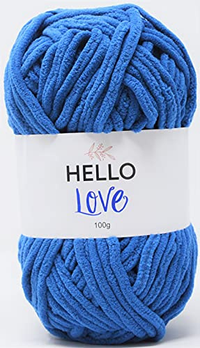 Hello Love - Ovillo de lana, color azul delfín, 100 g