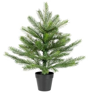 Kaemingk Tannenbaum künstlich im Topf 45cm hoch D.35cm - platzsparend & wiederverwendbar - Großer Mini-Weihnachtsbaum in Vase