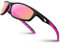 RIVBOS Sonnenbrillen Fahrradbrille Radsportbrillen Sportbrille für damen herren Polarisierte TR90 Superleichtes Unzerbrechlicher Rahmen UV400 Wandern Laufen Golfen und Fischen RB833