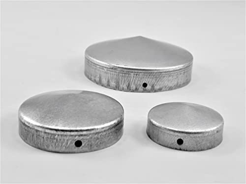 Lot de 5 capuchons ronds en métal galvanisé Ø 120 mm