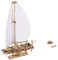 UGEARS Ocean Beaty Yacht 3D-Holzpuzzle – Mechanischer Holzmodellbausatz zum Bauen – DIY-Puzzleboot-Spielzeug mit Papiersegeln – Denksport-Bauset für Erwachsene