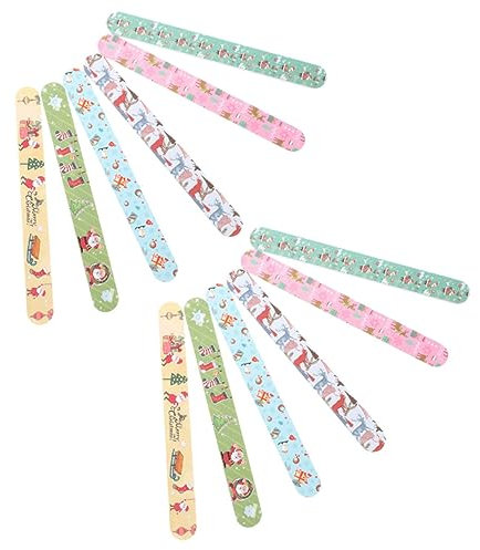 ABOOFAN 45 Stück Weihnachts-Nagelfeilen Schmirgelbretter Für Naturnägel Maniküre-Feilen Für Nägel Weihnachts-Nagelfeilen Nagelpuffer Pediküre-Werkzeuge Spezialwerkzeuge