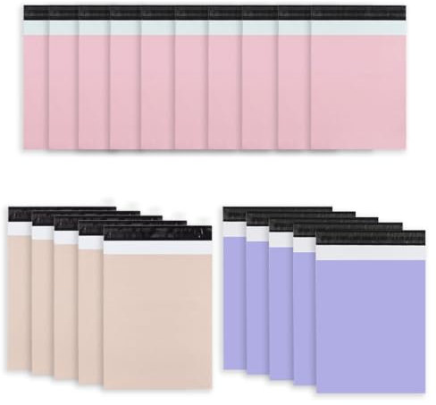 ZKSXOA 20 pcs Farbe Versandbeutel Plastik Versandtaschen versandtaschen warensendung selbstklebend und Blickdicht Versandtüten aus Plastik DREI Größen