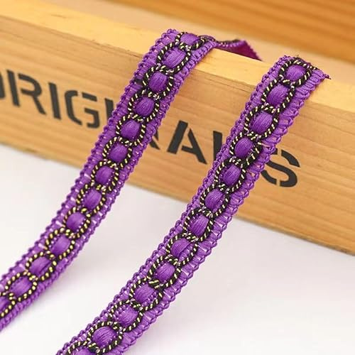 10 m intrecciato, passamaneria in nastro decorativo fai da te, corda in pizzo intrecciata, per cucito, artigianato, matrimonio, vestiti, decorazione, confezione regalo, accessori da cucito, lilla