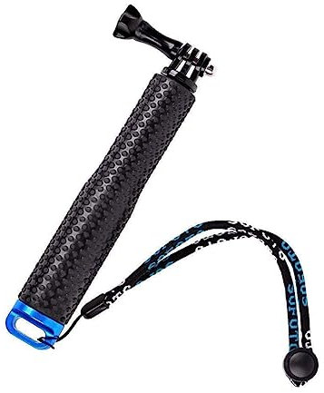 CHILDWEET Waterproof Extendable Monopod Camera Stick Pole for Action and Digital Cameras, 19 Inch Aluminum Alloy Travel Photography Accessory with Blue Handle