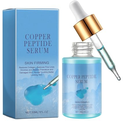 Shefave Copper Peptide Serum, Anti Wrinkle Serum, Kupfer Peptide mit Hyaluronsäure, Reduzierung feiner Linien und Falten, Repariert der vorzeitigen Hautalterung, Anti aging, 30ml
