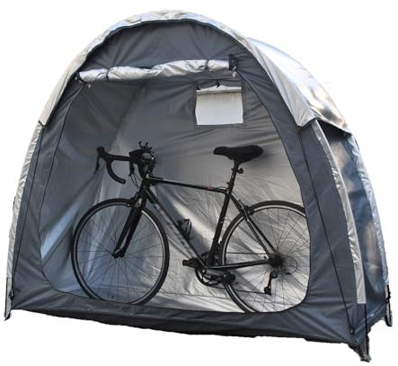 Tenda da esterno per capannone per biciclette, tenda da garage pieghevole portatile, con copertura antipioggia, design con cerniera, per cortile/campeggio/escursioni all'aperto 200*80*165 cm