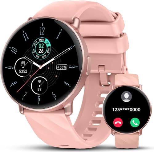 Smartwatch für Damen Herren, 1.39'' Zoll HD Smart Watch mit Telefonfunktion, 112+ Sportmodi Sportuhr mit Pulsuhr/Schlafmonitor, IP68 Wasserdicht Fitnessuhr mit Information Erinnerung für iOS Android