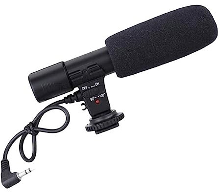 jojofuny 1pezzi Microfono Per Telecamera Video Esterno Microfono Per Interviste Per Videocamere Registrazione Audio Ricezione