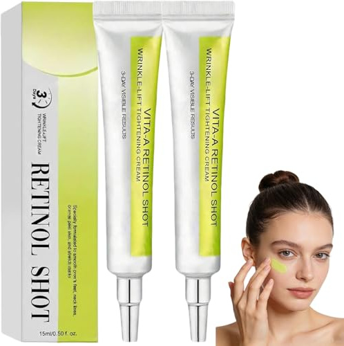 Vita-A Retinol Serum, 2 Stück Retinol Shot Tightening Booster, Retinal Shot Falten-Lift Straffungscreme, Anti Falten Gesichtscreme, Skincare Milde Gesichtspflege für alle Hauttypen