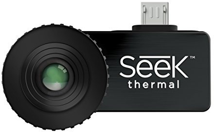 Seek Thermal Compact Preiswerte Wärmebildkamera mit Micro-USB Anschluss und Wasserdichtem Schutzgehäuse Kompatibel mit Android Smartphones - Schwarz