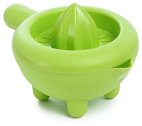 ECO Manual Citrus Juicer (375ml Capacity) | Handheld Lemon Squeezer with Built-in Measuring Cup | Orange & Lime Press | BPA-Free Plastic Squeezer | Plastic Fruit Press | Easy to Use & Portable (Green)
