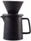 mondays. Pour Over Coffee Maker Set, Premium Ceramic Dripper & Decanter, 1-2 Cup Home Filter Coffee Maker (Black)