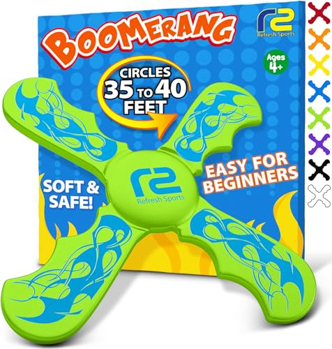 Fun Soft Boomerang - Outdoor Beach Toys for Kids - Safe & Easy to Use - Gifts for Boys & Girls All Ages - Best Boy Gifts for 6 7 8 9 10 Year Old Boys + 2026 Top Toys for Ages 8-12 Boy Gift Ideas