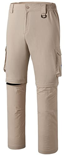 Bassdash Pantaloni da Trekking con Zip da Uomo Pantaloni da Esterno ad Asciugatura Rapida Staccabili Leggero e Resistente all'Acqua Protezione Solare UPF50+