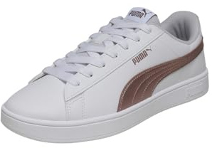 PUMA Unisex Rickie Classic Baskets, Puma White Rose Gold, 40.5 EU