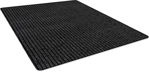 ANRO Tapis Anti-saleté Mischa Noir 150 x 90 cm – Grand Tapis antidérapant intérieur & extérieur | Tapis d'entrée Absorbant, Dos Caoutchouc, Lavable
