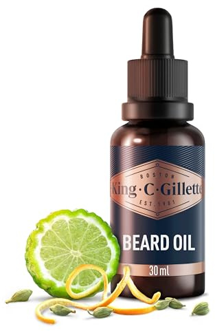 King C. Gillette Skäggolja Med Växtbaserad Argan-, Jojoba-, Avokado-, Macadamia- Och Mandelolja, 30 ml