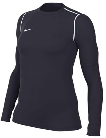 Nike FJ3006-451 W NK DF PARK20 Crew Top R Maglia Lunga Donna Obsidian/White/White Taglia S