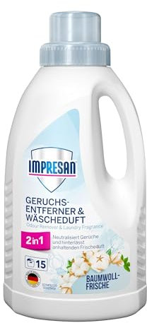 IMPRESAN Geruchsentferner und Wäscheduft | 2in1 neutralisiert Gerüche und hinterlässt langanhaltenden, frischen Duft | Für alle Textilien geeignet | 450ml