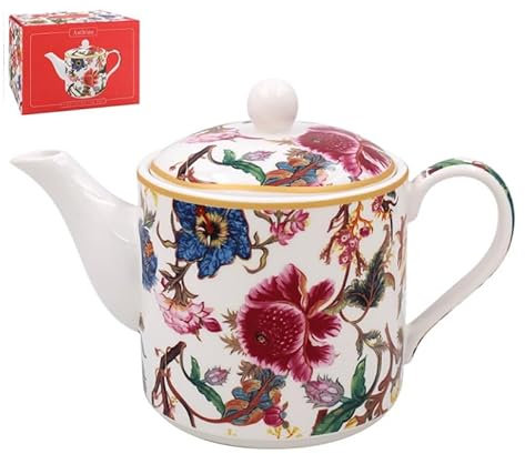 The Leonardo Collection Anthina Tea Pot with Lid | British Designed Tea Pot | Ceramic Pot for Home & Office | Pot for Serving Hot Drinks