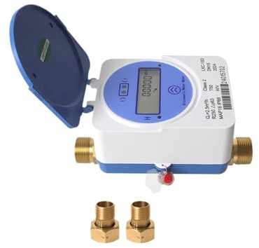 YoumiAi Tuya Zigbee Testeur d'eau froide à ultrasons intelligent IP68 LCD, affichage numérique, quantité et mesure du débit pour systèmes d'irrigation domestique et jardin (15 mm)