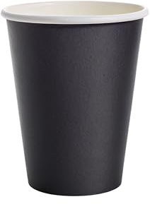 Inoverse 200 vasos de papel, vasos desechables para café para llevar, 200 ml, negro, taza de café para llevar, vasos de 8 oz para té, vasos desechables, vasos de papel, tazas de café para llevar