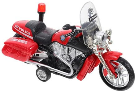 GARIOUANS Motocicleta De Seguridad De Juguete para Niños, Modelo De Motocicleta De Aleación y Abs, Tamaño Mini, Color Rojo, Juguete De Inercia para Juego Infantil y Obsequio Educativo