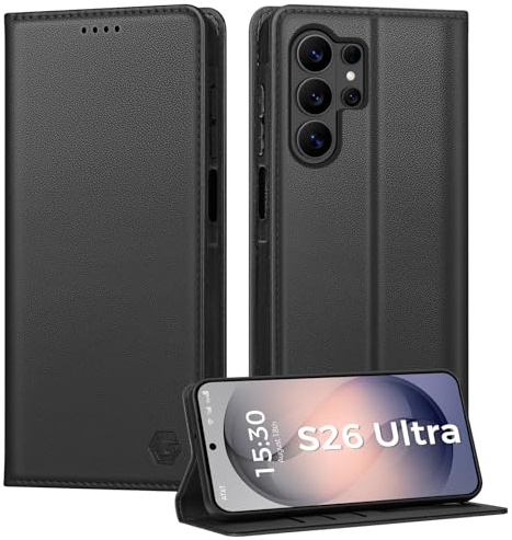 Kirnntca Coque pour Samsung Galaxy S26 Ultra, Housse en Cuir PU Premium Etui à Rabat Pochette de Portefeuille, Blocage RFID Flip Case Étui de Protection pour Samsung Galaxy S26 Ultra