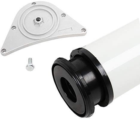 Tischbein 80mm Durchmesser Höhe 1100 mm in Weiss Tischfuß Möbelfuss aus Metall