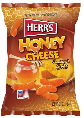 Herr's Honey Cheese Flavoured Curls - 6.5oz (184.3g)