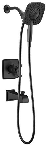 Delta Faucet T17464-BL-I Ashlyn Monitor 17 Series Trim with In2ition Two-in-One Shower Tub & Shower, Without Rough, Matte Black