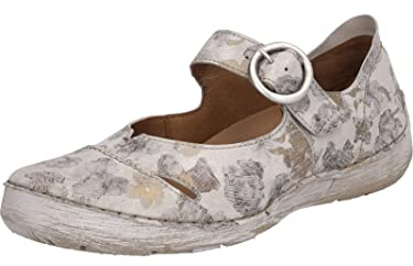 Josef Seibel Femme Ballerines à lanières Fergey 80, Dame Ballerines,Largeur G (Normale),Semelle intérieure Amovible,Beige (Creme-Multi),41 EU / 7 UK