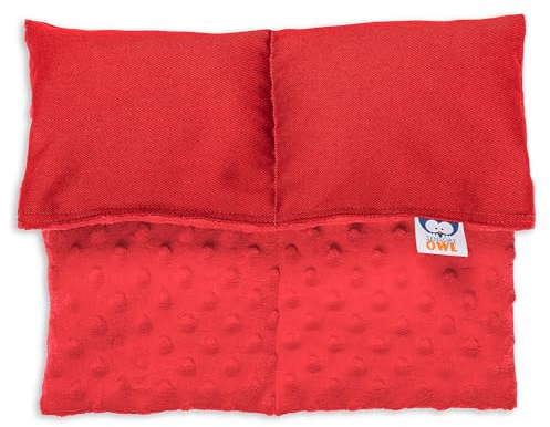 Sensory Owl Almohada Pesada Cojin Sensorial De Regazo Suave Terapéutico para Niños Y Adultos Alivio del Estrés Ansiedad Auto-calmante Relajante 30 x 40 cm 2 kg Rojo