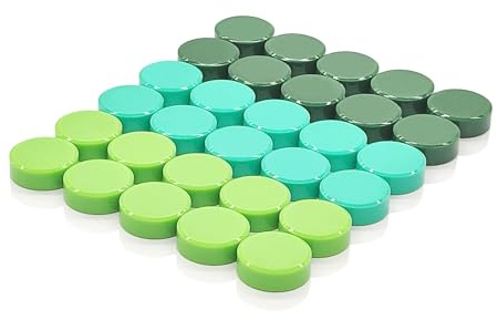ZDZBLX Magnete für Magnettafel - Kühlschrankmagnete 30 Stück, Mini Magnete Stark Klein Rund, Bunt Magnet für Whiteboard & Kühlschrank, Magneten Starker Halt, für Pinnwand Magnetwand Schule Büro (Grün)