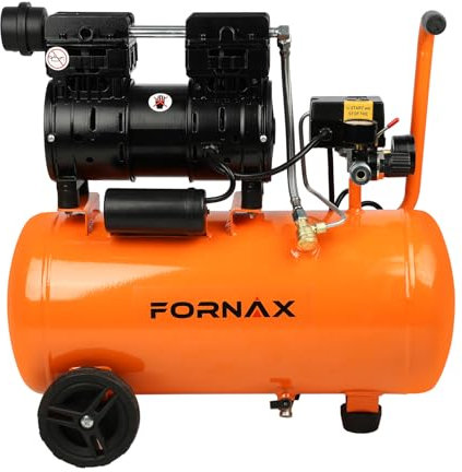 FORNAX Portable Air Compressor 6.4 Gallon, 1 HP 2.2CFM@ 90 PSI Oil Free Air Compressor, Max Pressure 125 PSI, 65 dB Quiet Compressor for Auto Repair, Tire Inflation, Spray Painting, Woodwork Nailing
