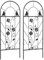 Outsunny Juego de 2 Enrejados de Jardín Soportes para Plantas Trepadoras con Marco Metálico para Frutas Verduras Flores Decoración Exterior Patio Terraza 38x98 cm Negro