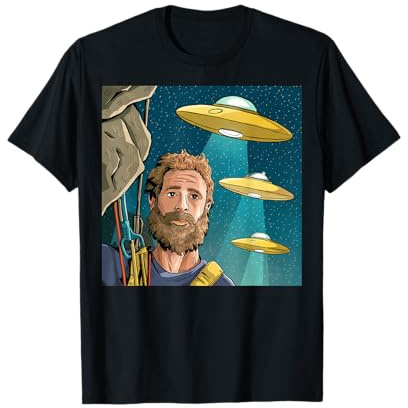 Kids Rock Climbing Gear Alien UFOs Adults Rock Wall Climber T-Shirt