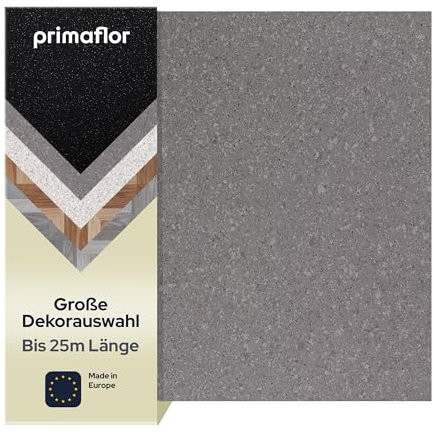 Primaflor PVC Boden OAKLAND | Granit Grau | 2,00m x 0,50m | Bodenbelag Meterware | Stein Optik | CV Linoleum nach Maß für Küche & Bad