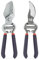 2-Piece Traditional Secateurs Set – Includes Anvil & Bypass Pruners with Drop-Forged Carbon Steel Blades – Safety Locking Catches & Non-Slip Cushion Grips – Ideal for Woody & Green Stems