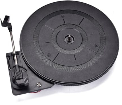 FUNNETOYU Tocadiscos Vinilo Vintage con Aguja Ajustable y Preamp Integrado Reproductor de Discos de Vinilo Portátil para Accesorios de Audio y Vídeo