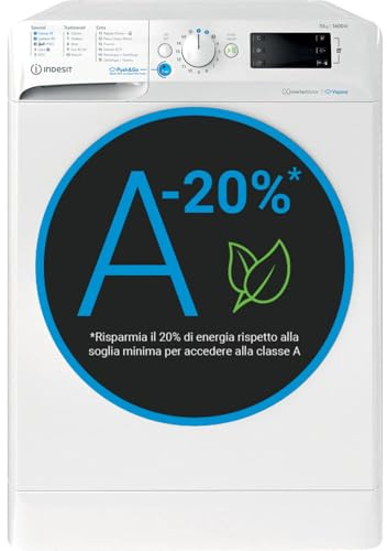 INDESIT BWE 101498X WKV IT - Lavatrice 10 kg con Carica Frontale, 14 Programmi, Centrifuga 1400 Giri, Ciclo Rapido e Partenza Ritardata, Elettrodomestici per la Casa - Classe A, 59,5Lx85Hx60,5P