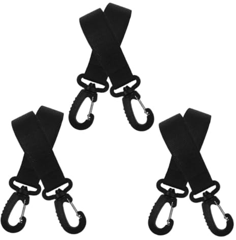 HIAKDOFT 6 Ganci per Passeggini in Plastica, Clip Riutilizzabili per Borse Pannolini, Accessori Leggeri e Versatili per Mamme, per Passeggini e Viaggi Kids, Poliestere Resistente