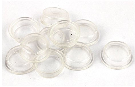 sourcing map 10Stk. Durchsichtig Weiß Silikon Wasserdicht Wippschalter Kappen runde Abdeckung DE de