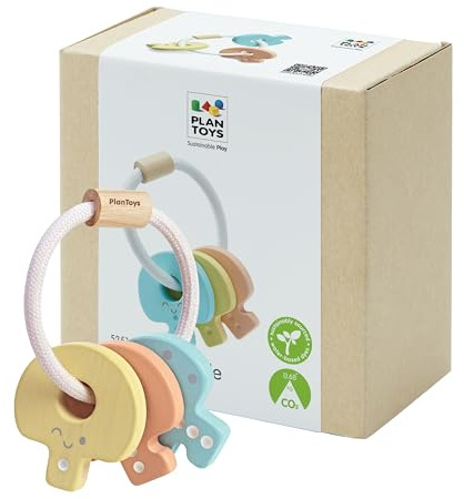 PlanToys- Cake Rattle, Keyring (5251), Multicoloured